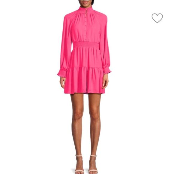 NWOT Alice + Olivia Lavinia Blouson Wild Pink Dress – Sz 6 - Picture 2 of 10